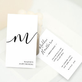 プロフェッショナルモダンスシンプルクリプトモノグラムイニシャル 名刺