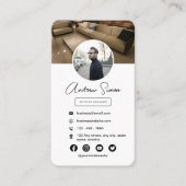 プロフェッショナルモダンススタイリッシュキャン可能QRコード 名刺 (正面)