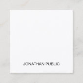 プロフェッショナルモダンスタイリッシュテンプレートラグジュアリー スクエア名刺 (正面)
