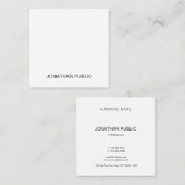 プロフェッショナルモダンスタイリッシュテンプレートラグジュアリー スクエア名刺 (正面/裏面)