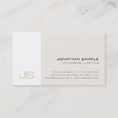 プロフェッショナルモダンスタイリッシュデザインモノグラムの 名刺 (正面)