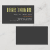 プロフェッショナルモダンスタイリッシュトレンディーグレー 名刺 (正面/裏面)