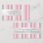 プロフェッショナルモダンストライプの 名刺 (正面/裏面)