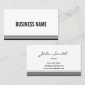 プロフェッショナルモダンストライプはっきりした名刺 名刺 (正面/裏面)