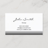 プロフェッショナルモダンストライプはっきりした名刺 名刺 (裏面)