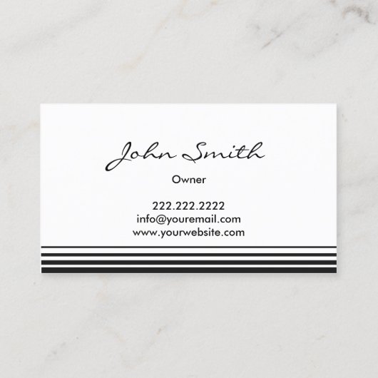 プロフェッショナルモダンストライプはっきりした名刺 名刺 (裏面)