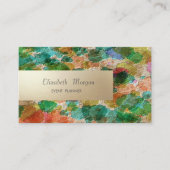 プロフェッショナルモダンストライプ、水彩スプラッシュ 名刺 (正面)