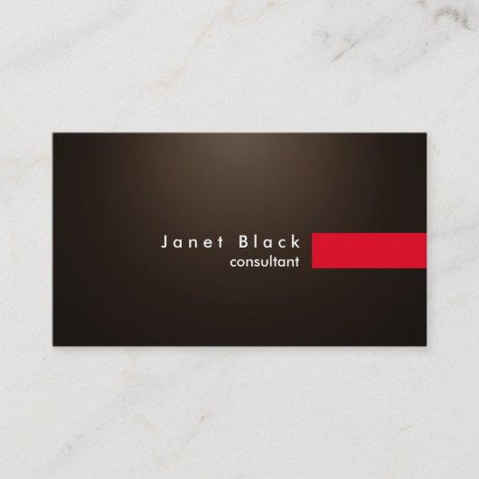 プロフェッショナルモダンセピアレッドストライプコンサタン 名刺 (正面)