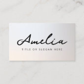 プロフェッショナルモダンソフトシルバーソーシャルメディア 名刺 (正面)