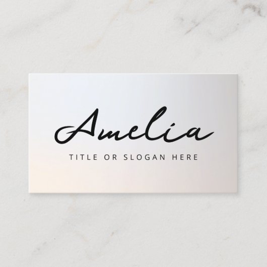 プロフェッショナルモダンソフトシルバーソーシャルメディア 名刺 (正面)