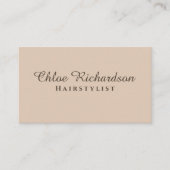 プロフェッショナルモダンソフトベージュタイポグラフィQRコード 名刺 (正面)