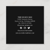 プロフェッショナルモダンソーシャルメディアビジネスロゴ ロイヤリティカード (裏面)