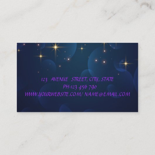 プロフェッショナルモダンダイヤモンドリップスティック星 名刺 (裏面)