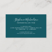プロフェッショナルモダンティール（緑がかった色）金ゴールド抽象芸術 名刺 (裏面)