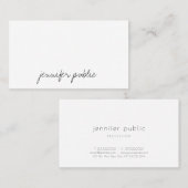 プロフェッショナルモダンテンプレートエレガントハンドスクリプト 名刺 (正面/裏面)