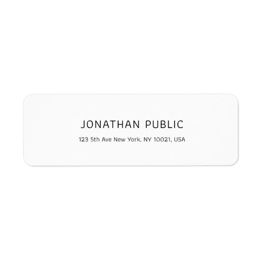 プロフェッショナルモダンテンプレートシンプルホワエレガントイト ラベル (正面)