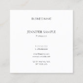 プロフェッショナルモダンデザインシンプルラグジュアリーシック スクエア名刺 (裏面)