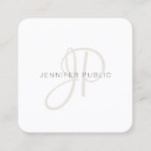 プロフェッショナルモダンデザインモエレガントノグラム スクエア名刺 (正面)