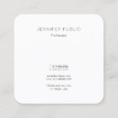 プロフェッショナルモダンデザインモエレガントノグラム スクエア名刺 (裏面)