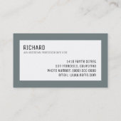 プロフェッショナルモダンデザイン(灰色縁ど) 名刺 (裏面)