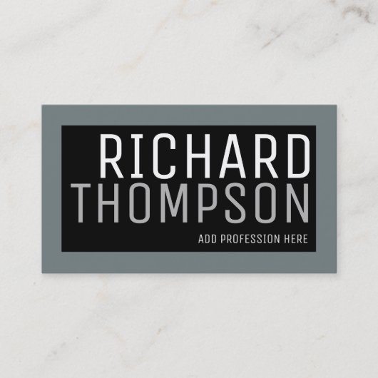 プロフェッショナルモダンデザイン(灰色縁ど) 名刺 (正面)