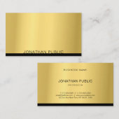 プロフェッショナルモダントレンディーエレガント金ゴールドテンプレート 名刺 (正面/裏面)