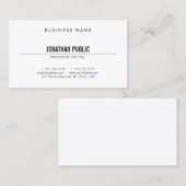 プロフェッショナルモダントレンディースタイリッシュシンプルプレーン 名刺 (正面/裏面)