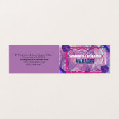 プロフェッショナルモダントレンディーパープルピンクスタイリッシュク 名刺 (外部フラット)