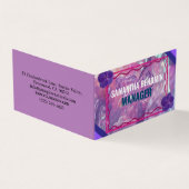 プロフェッショナルモダントレンディーパープルピンクスタイリッシュク 名刺 (外部)