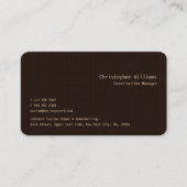 プロフェッショナルモダントレンディー茶色の正方形パターン 名刺 (正面)