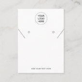 プロフェッショナルモダンネックレスイヤリングディスプレイカード コーリングカード (正面)