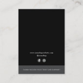 プロフェッショナルモダンネックレスイヤリングディスプレイカード コーリングカード (裏面)