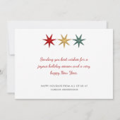 プロフェッショナルモダンハッピーホリデイズビジネス シーズンカード (裏面)