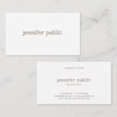 プロフェッショナルモダンハンドスクリプトフォントテンプレート上 名刺 (正面/裏面)