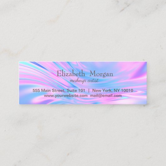 プロフェッショナルモダンハートオパール型ホログラフィック ロイヤリティカード (裏面)