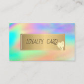 プロフェッショナルモダンハートレインボーホログラフィックカード ロイヤリティカード (正面)