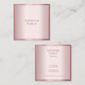 プロフェッショナルモダンバラ金ゴールドシックシンプルテンプレート スクエア名刺 (正面/裏面)