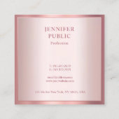 プロフェッショナルモダンバラ金ゴールドシックシンプルテンプレート スクエア名刺 (裏面)