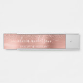 プロフェッショナルモダンバラ金ゴールドスパークルグリッタードア サインプレート (正面)