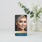 プロフェッショナルモダンパーソナルブランディングレガルブルー 名刺 (スタンド正面)