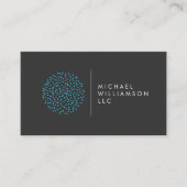 プロフェッショナルモダンパーティクルの青いロゴ 名刺 (正面)