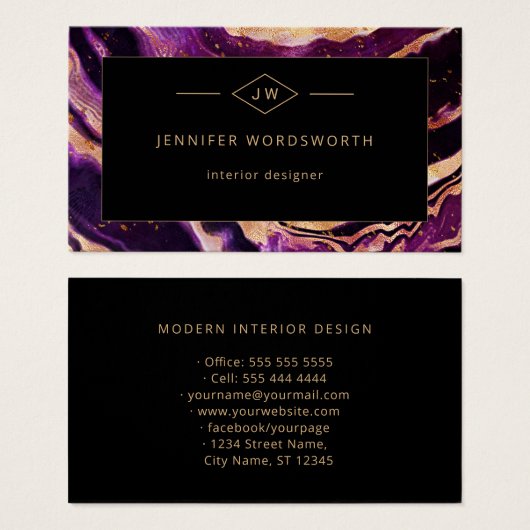 プロフェッショナルモダンパープルブラック抽象芸術アガテ (正面&裏面)