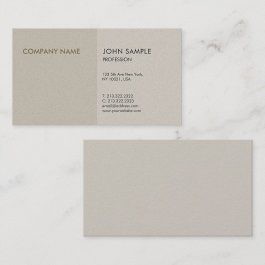 プロフェッショナルモダンパールエレガントフィニッシュラグジュアリー 名刺 (正面/裏面)