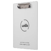 プロフェッショナルモダンビジネスロゴグレー クリップボード (左)