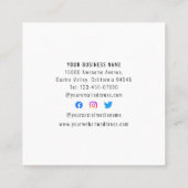 プロフェッショナルモダンビジネスロゴソーシャルメディア ロイヤリティカード (裏面)