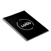プロフェッショナルモダンビジネスロゴブラック ノートブック (右側)