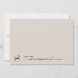 プロフェッショナルモダンビジネスロゴベージュ ノートカード