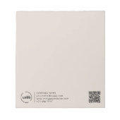 プロフェッショナルモダンビジネスロゴベージュ ノートパッド (正面)