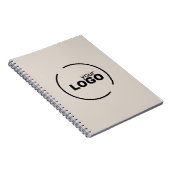 プロフェッショナルモダンビジネスロゴベージュ ノートブック (右側)