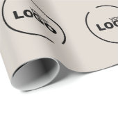 プロフェッショナルモダンビジネスロゴベージュ ラッピングペーパー (ロールコーナー)